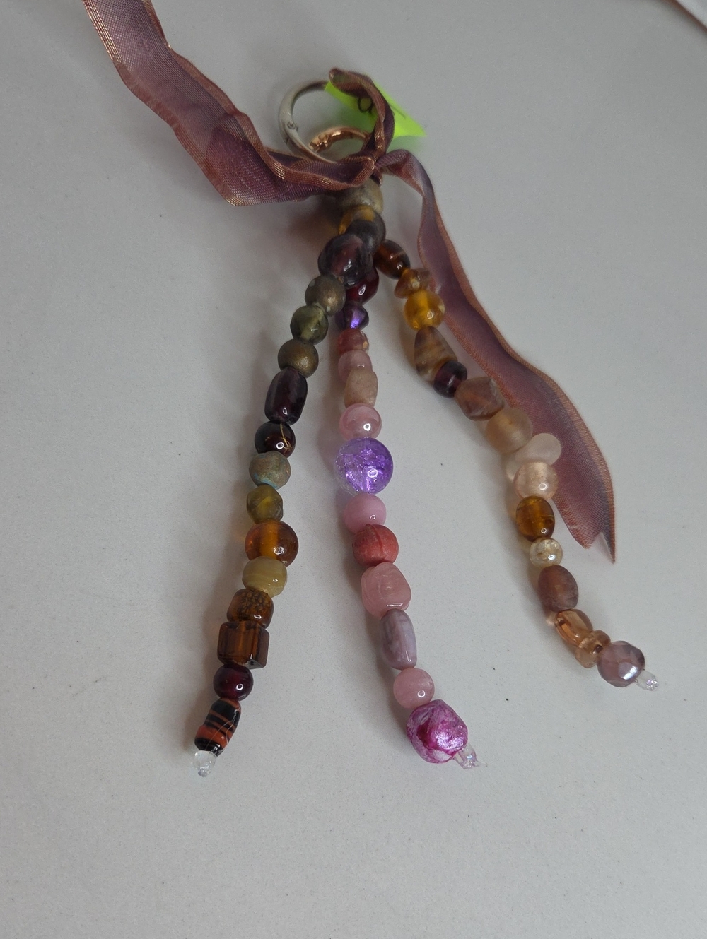 82 - Handmade Multicolor Beaded Tassel Bag Charm
